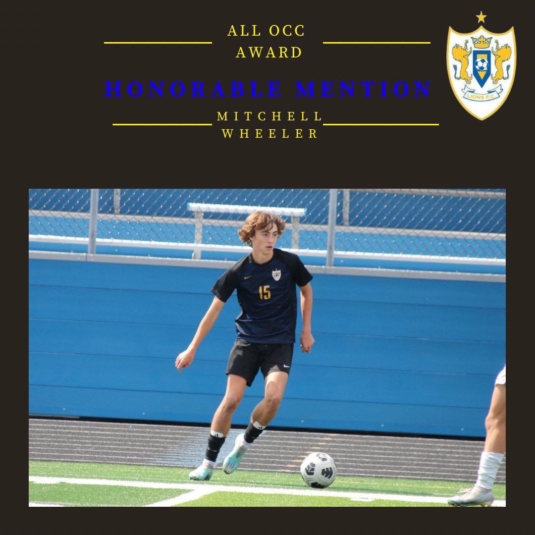 The results are in…

🥈All OCC 2nd Team
🥈Joah Benjamin 

🎖️All OCC Honorable Mention 
🎖️ Mitchell Wheeler

🏅All OCC Special Mention 
🏅 Evan Goare 

Congrats fellas!  #GLBS 🦁⚽️