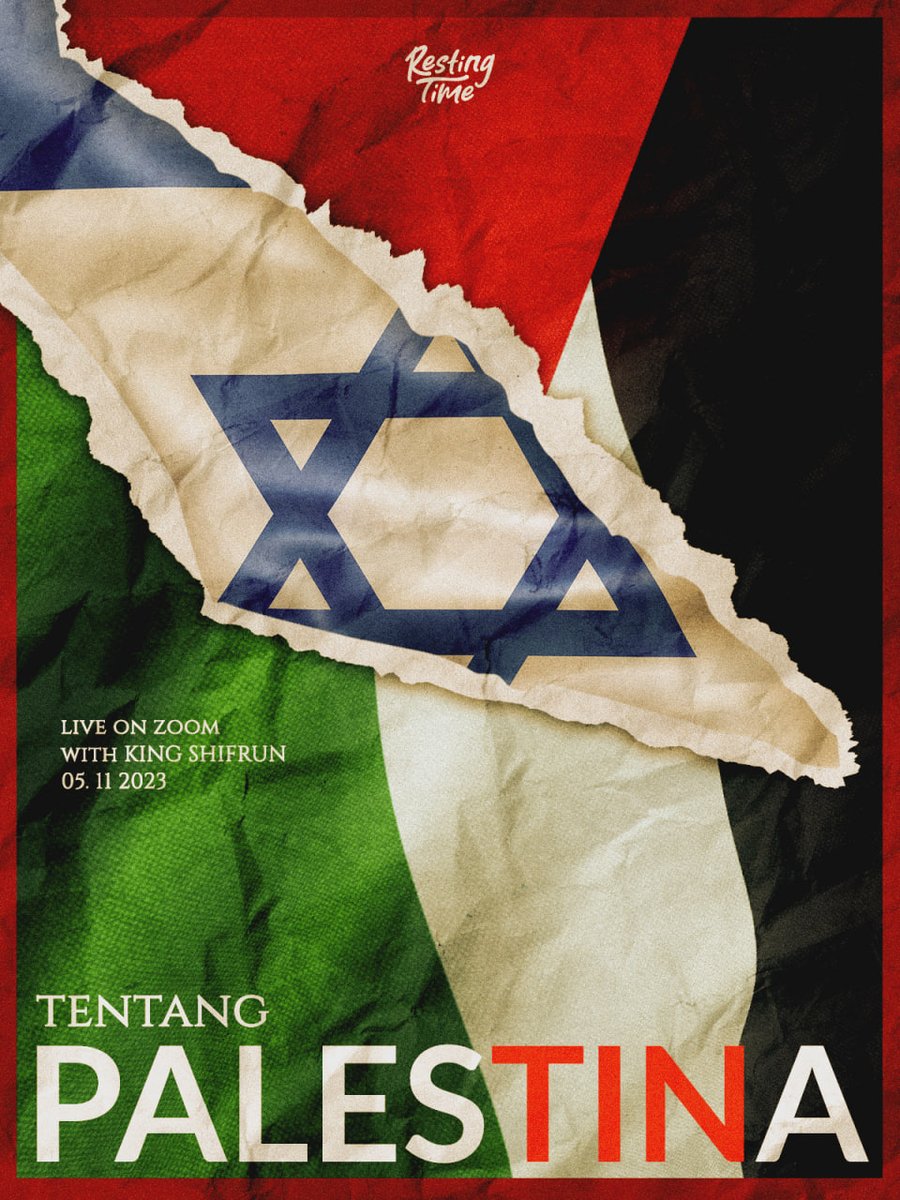 Serba-serbi palestina akan kita obrolin sejenak bersama di resting time online

Ruang Resting gratis, tp terbatas ya..

Link Pendaftaran: bit.ly/TenTine

#palestina #FreePalestine #Israel