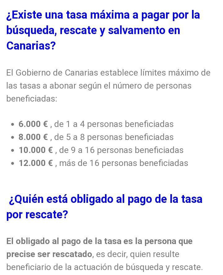 Si cuatro canarios tienen que ser rescatados mientras practicaban windsurf, deberán pagar los 300€/hora de la embarcación y 6.000€ por el rescate. Si 150 africanos son rescatados por tratar de llegar ilegalmente a Canarias, el rescate lo pagan los canarios con sus impuestos.