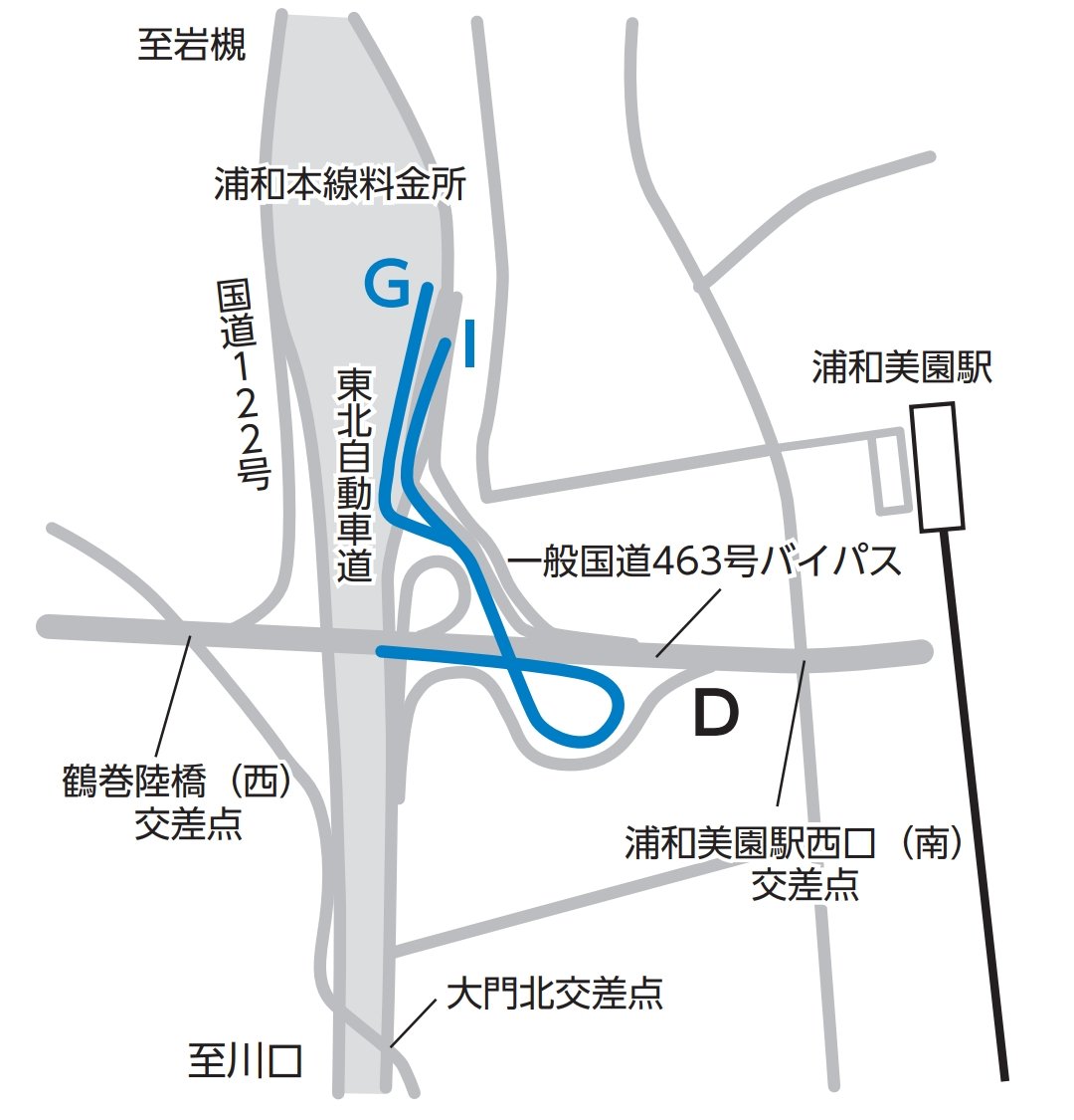 国道463号バイパス(鶴巻G・Iランプ)が開通します 東北自動車道・国道