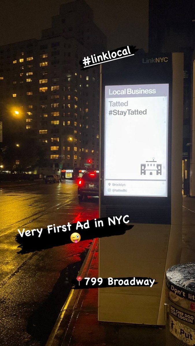 TattedLLC's tweet image. Another milestone today‼️Officially advertised in these New York Streets 😜 #StayTatted #LinkLocal