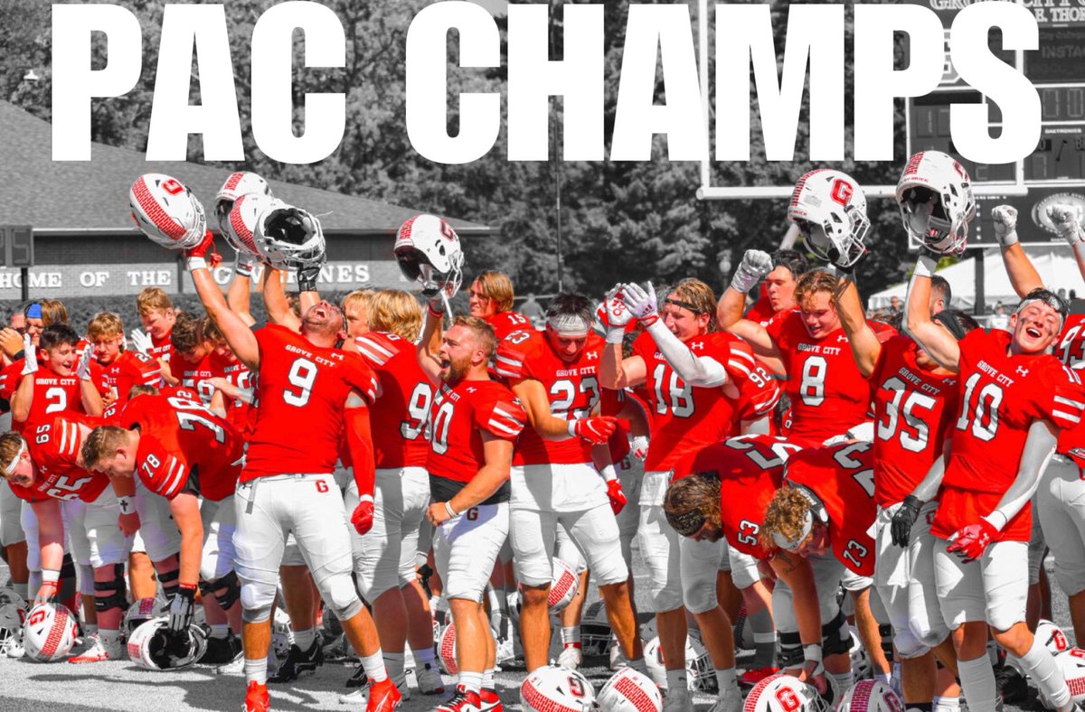 Had a great time watching <a href="/GCC_FB/">Grove City Football</a> as they took the PAC Championship. Thanks again and congratulations! <a href="/CoachDiDonato/">Andrew DiDonato</a> <a href="/CoachBBrest/">Coach Bill Brest</a> <a href="/CoachDanVogt/">Dan Vogt</a> @gomvb
#classof2024 #collegerecruit #D3football  #brickbybrickgcc