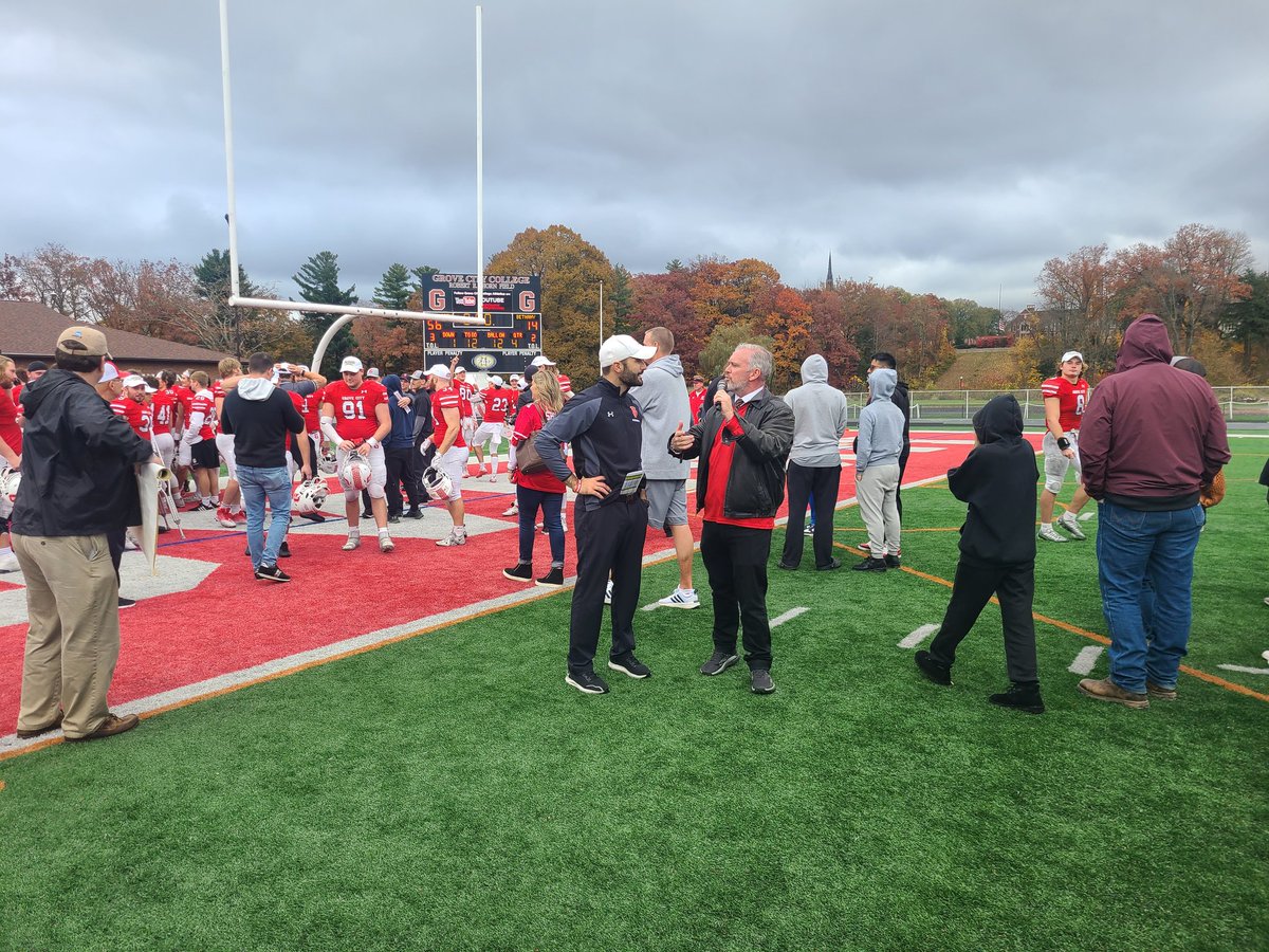 RileyStidham42's tweet photo. Had a great time watching @GCC_FB as they took the PAC Championship. Thanks again and congratulations! @CoachDiDonato @CoachBBrest @CoachDanVogt @gomvb
#classof2024 #collegerecruit #D3football  #brickbybrickgcc https://t.co/3y9bwTMioa