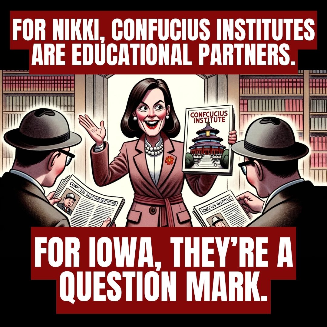 factsonnikki's tweet photo. Nikki Haley is not the answer for #Iowa
#IowaKnowsBetter https://t.co/DJTeQfyOEC