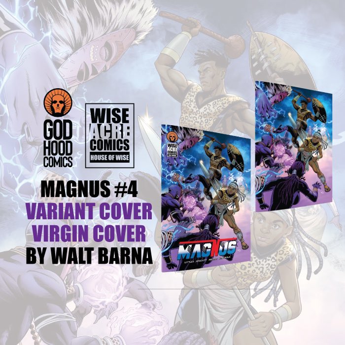 Wise Acre Comics and Godhood Comics invite you on a journey that delves into human nature, the supernatural, and the timeless wisdom of the Orishas. This fusion of mythology and modern storytelling promises an unforgettable experience for all readers.

Join and follow us today!