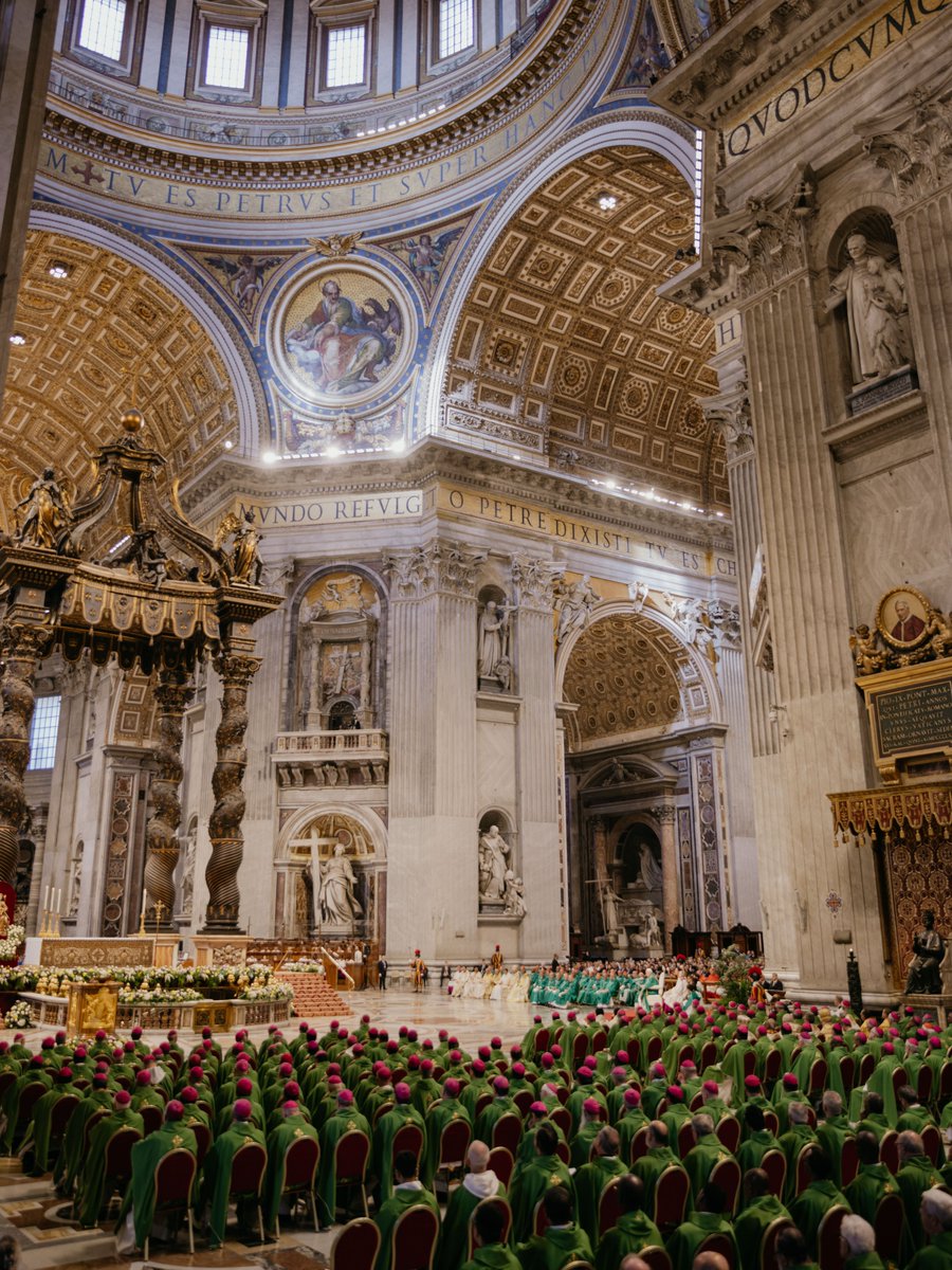 BishopBarron's tweet photo. Friends, the month-long Synod on Synodality came to a close with Mass this morning. Pope Francis reiterated the importance of spending time in Adoration, “for only through silent Adoration will the Word of God live in our words; only in his presence will we be purified, transformed, and renewed by the fire of his Spirit. Brothers and sisters, let us adore the Lord Jesus!” 

I invite you to return to Adoration soon, spend time with the Lord, and be transformed by the fire of the Holy Spirit.