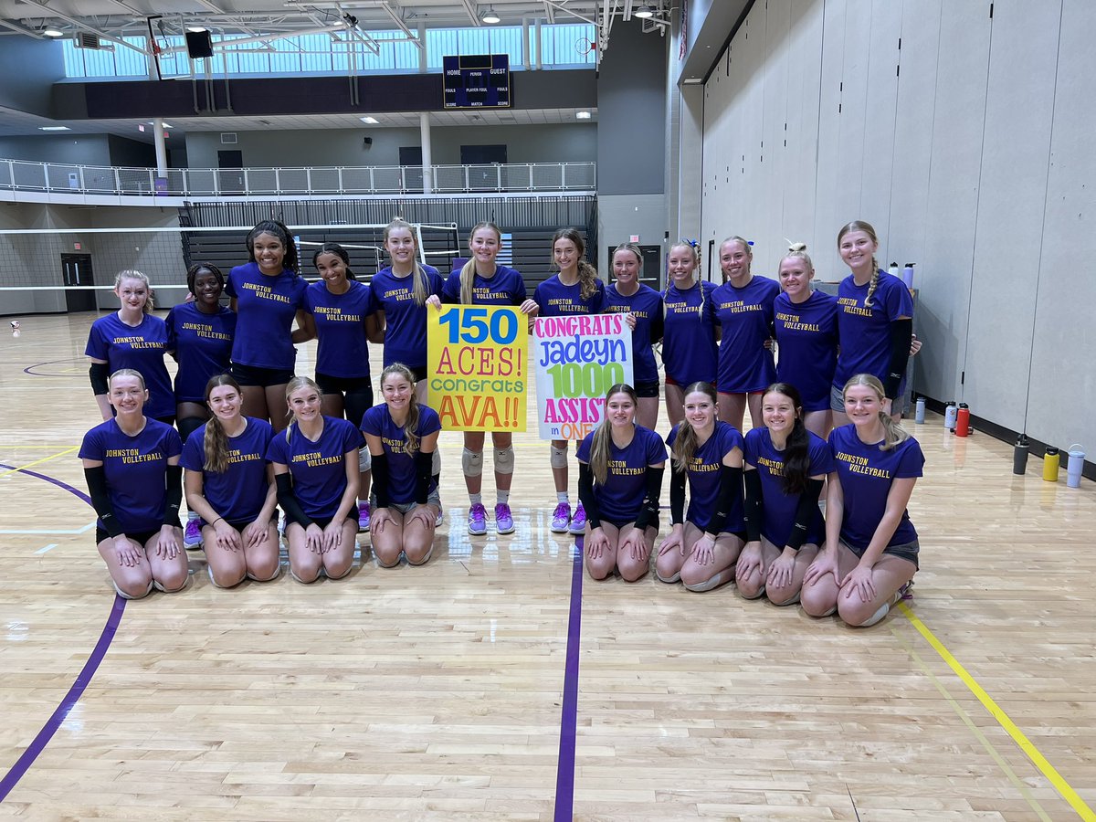 Congratulations to Ava Helming for reaching 150 aces, and Jadeyn Pundt for reaching 1000 assists! Let’s keep adding to those!!