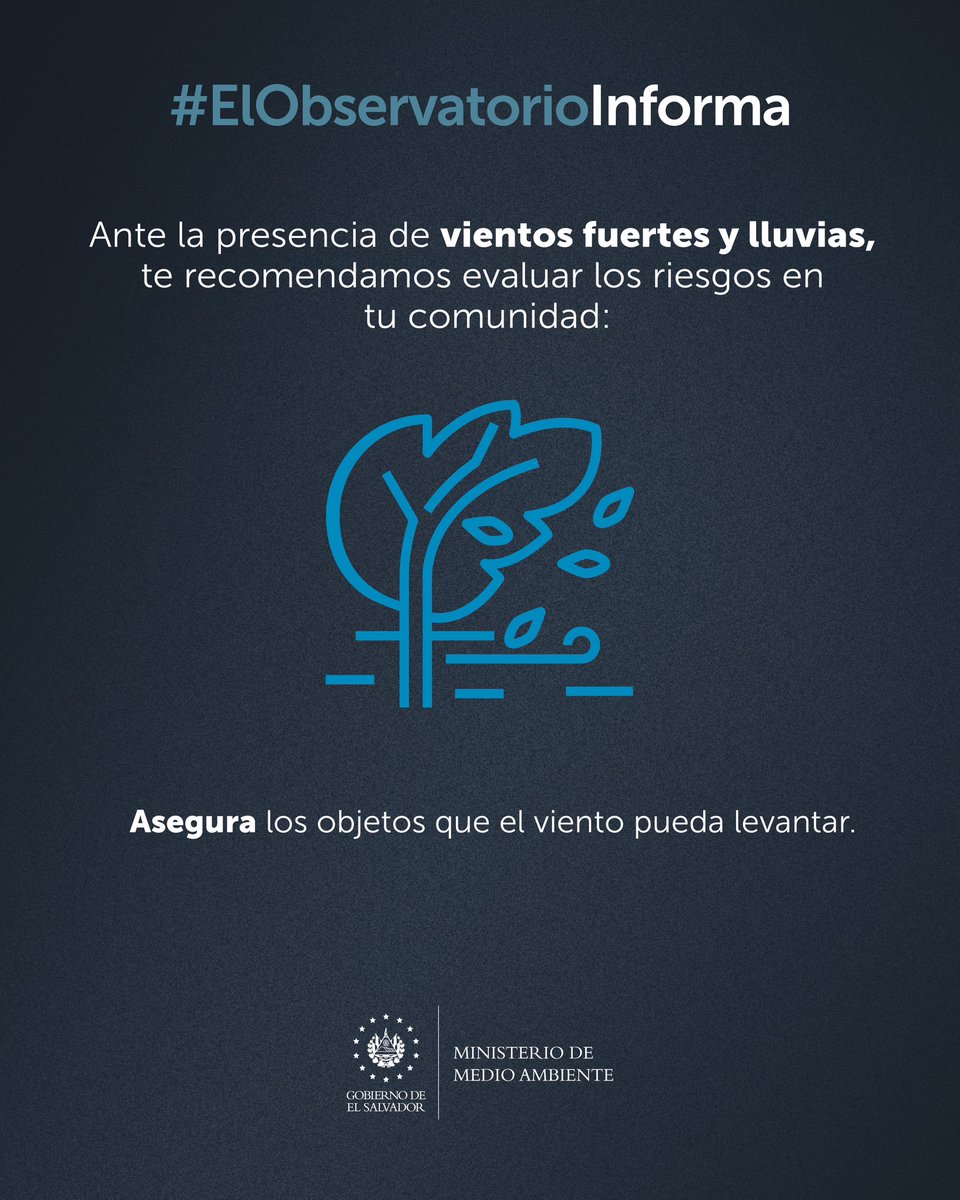 MedioAmbienteSV's tweet photo. ⚠️ Ante la alerta estratificada en nuestro país, te recomendamos evaluar los riesgos en tu comunidad. 🟠🟡⛈️🌊 https://t.co/FoxpqgHtCH