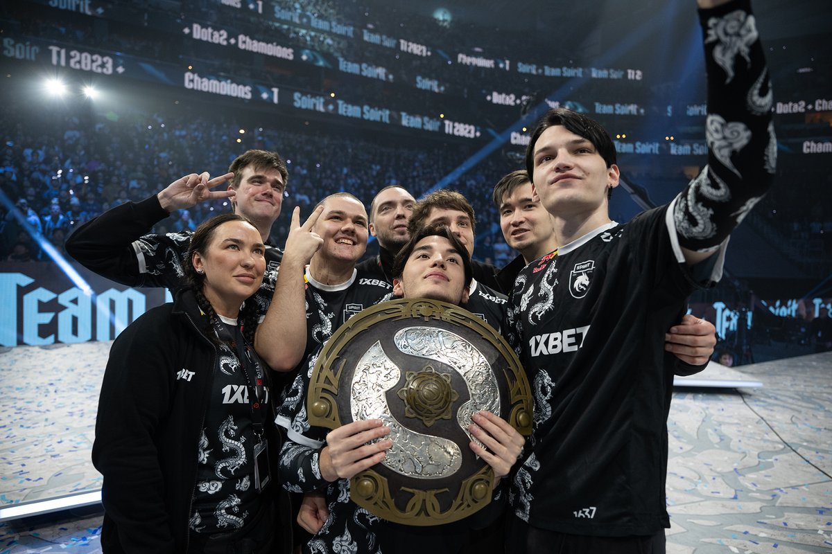 dota2ti's tweet image. Team Spirit defeat Gaimin Gladiators 3-0, and claim the Aegis of Champions a second time!

#dota2 #ti12