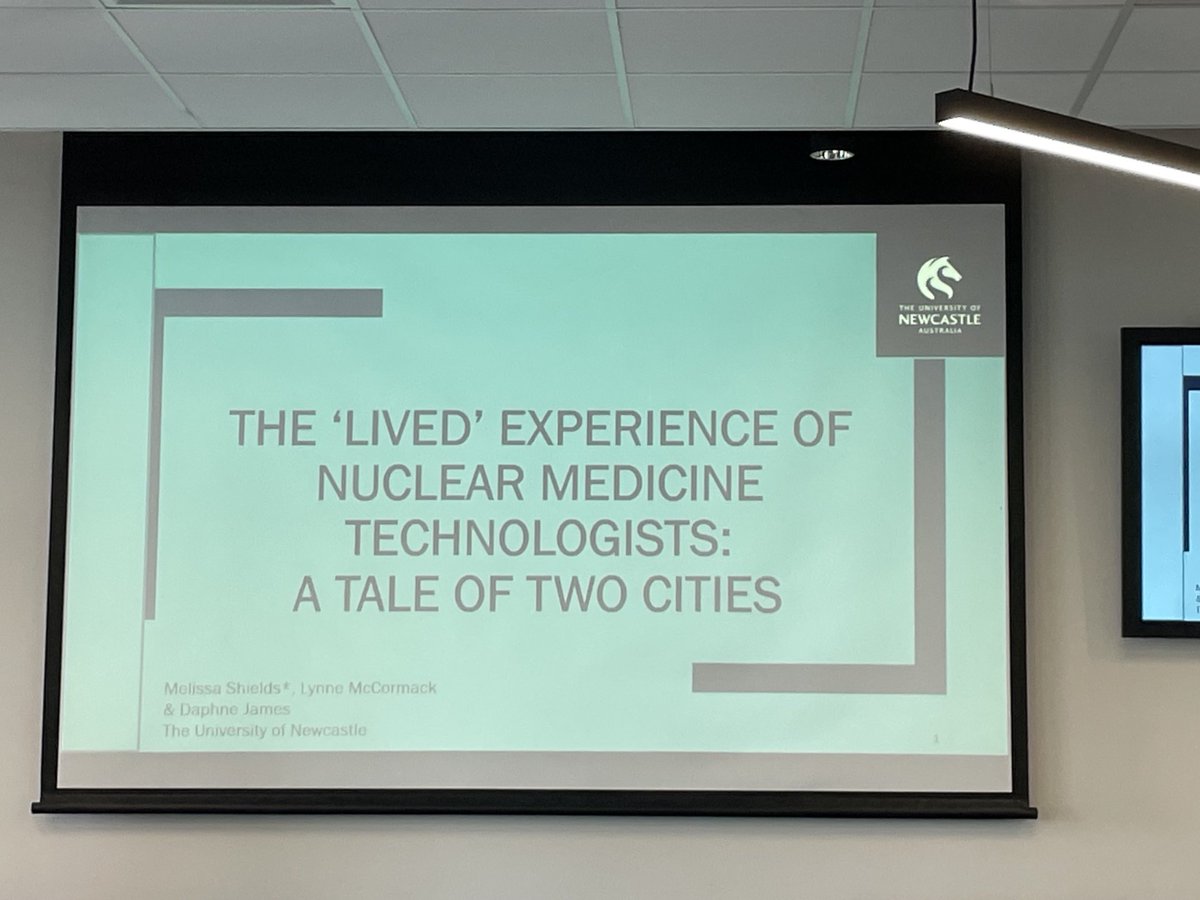 ⁦<a href="/MelShieldsUoNNM/">Melissa Shields</a>⁩ talking to us about experiences of #nuclearmedicine technologists impacting on wellbeing &amp; career! So important to consider how we prepare our NMT graduates for work #preparedness #readiness #meded #hpe ⁦<a href="/DaphneJamesUON/">Assoc Prof Daphne James</a>⁩ ⁦⁦@UON_research⁩