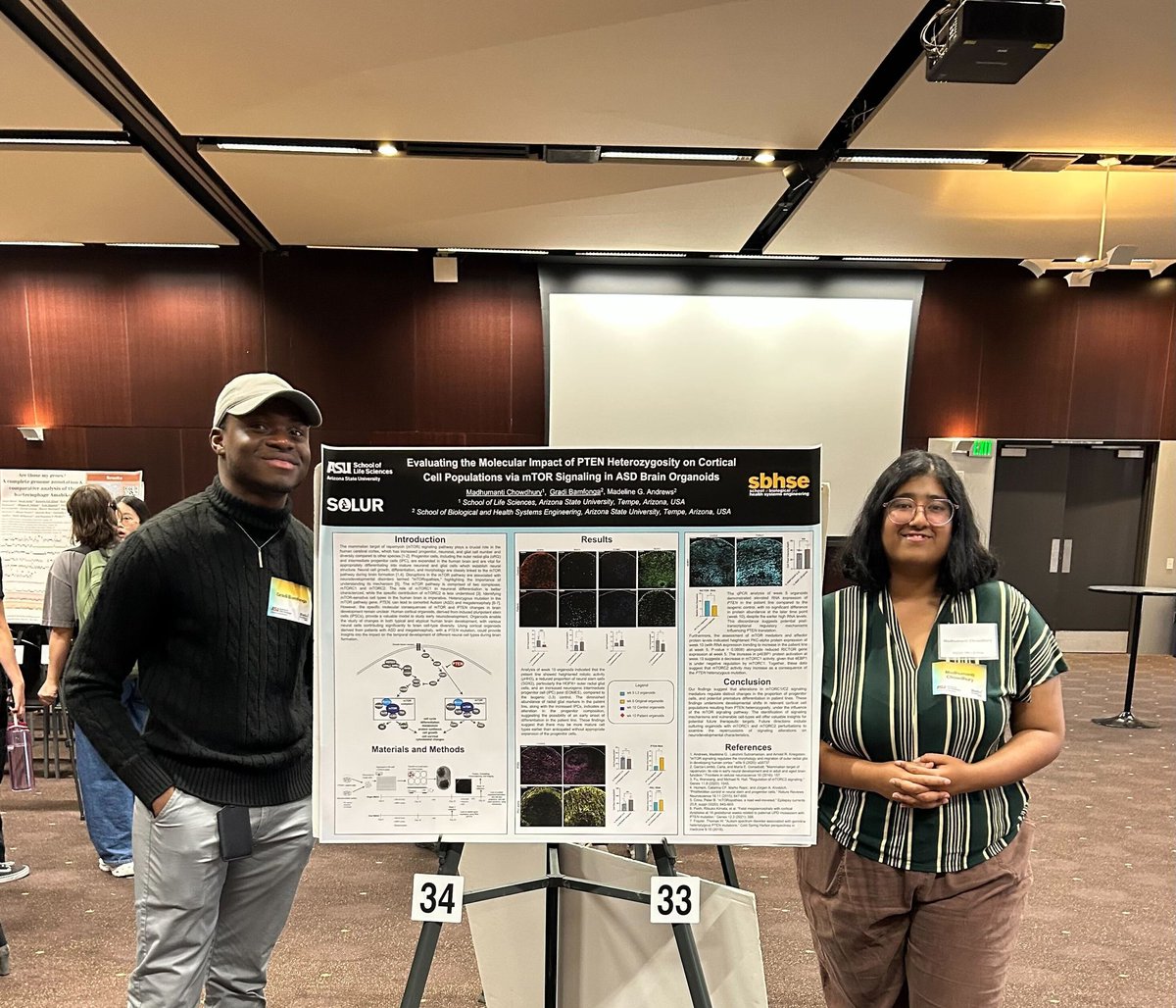 madchowdhury's tweet image. Had the chance to present our work last week at the BioSci Southwest Symposium under @asuSOLS 
It was a wonderful opportunity to discuss and receive feedback on our project!