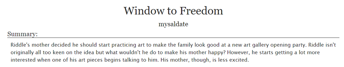 Crackshipper001's tweet photo. Big thanks to @FloydRiddleZine for letting me join in on this project as well! I had a lot of fun writing this and talking over things with everyone involved! There's even an amazing piece of art inspired by my fic, I couldn't be happier!
https://t.co/cq660odtf9 https://t.co/g3sVZekCX2