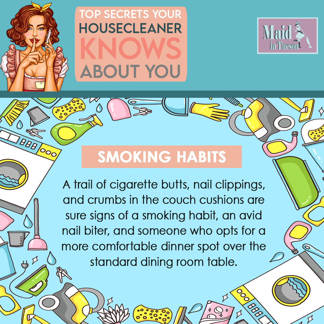 TucsonMaid's tweet photo. Habits may be revealed. Brighten your Day. Hire #MaidinTucson Call (520) 444-4511 #CleaningBusiness #Secrets https://t.co/R8LFsrSVK1