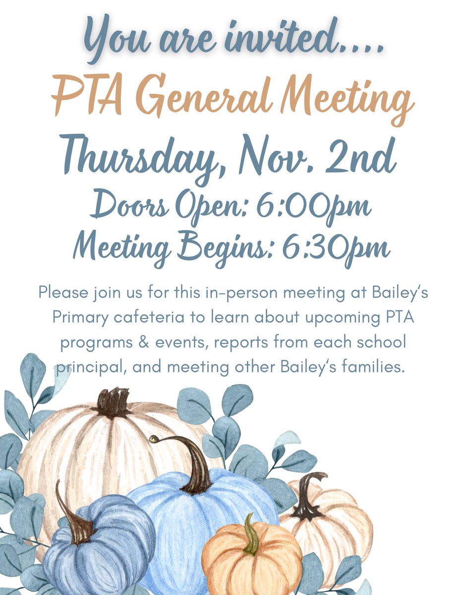 Please take time to view our PTA Amended Budget that will be presented and the PTA General Meeting Minuetes from Sept. 20th, 2023 that will need to be approved. They are all located at the baileyspta.org in the docs and photos section on left menu. <a href="/BaileysES_FCPS/">Bailey's Elementary School for the Arts & Sciences</a>