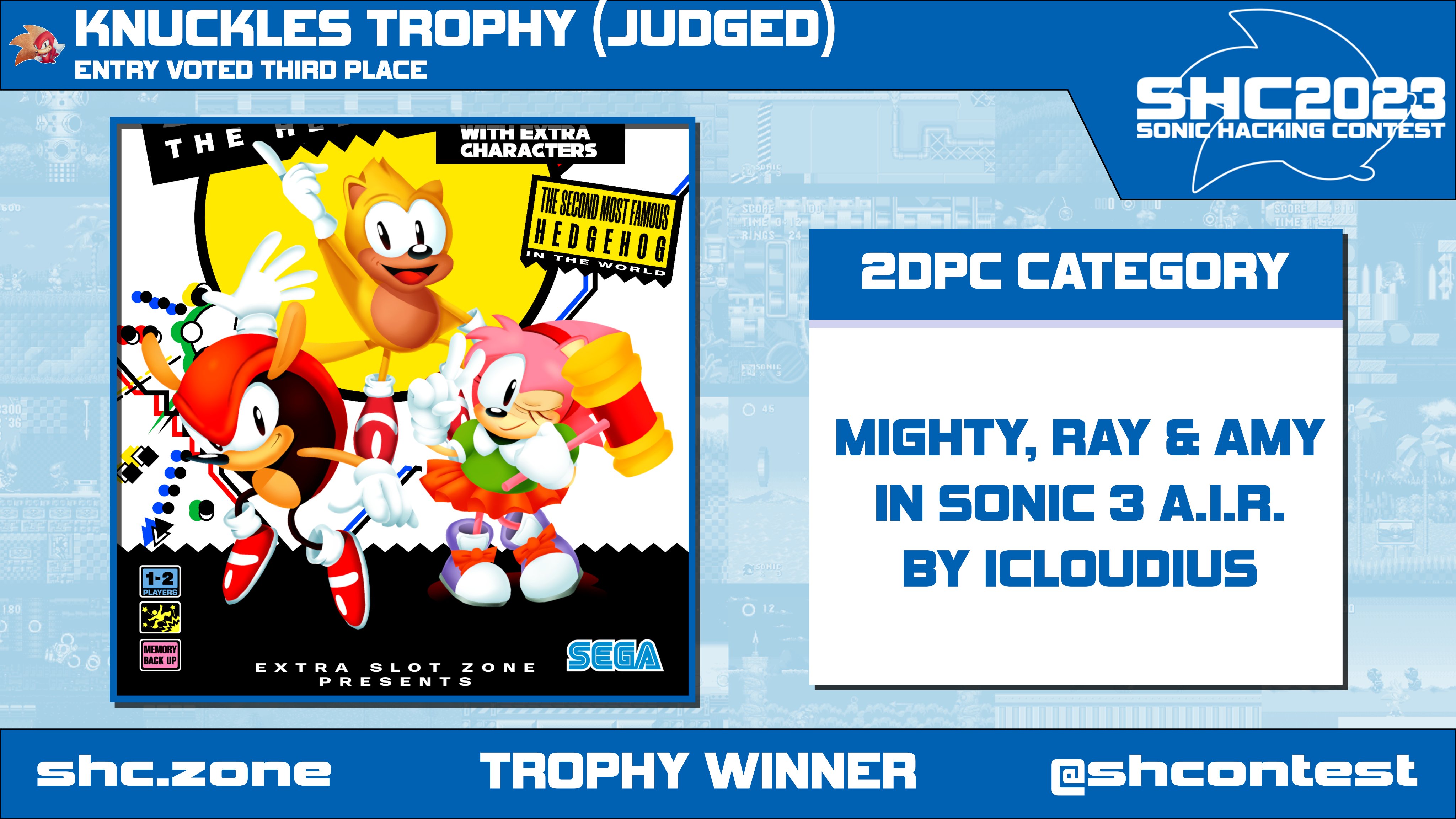 Sonic Hacking Contest :: The SHC2023 Contest :: Mighty, Ray, & Amy in Sonic  3 A.I.R. :: By iCloudius