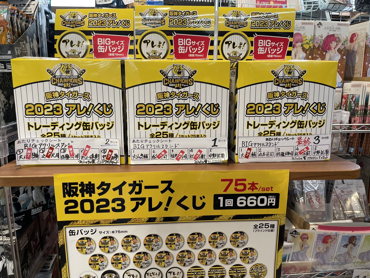 阪神タイガース　2023アレ！くじ　フィニッシュ賞　ラストワン