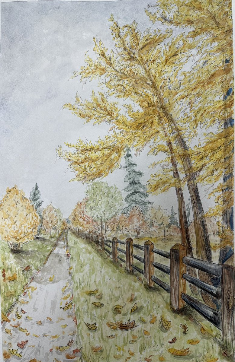 Congratulations to Sofie S (Art 20) on an amazing landscape illustration. Students were challenged with creating an illustration based off of some earlier Fall photography. Using watercolour and pen, Sofie created a beautiful composition. . . #thefaceyway #trueblue #eips