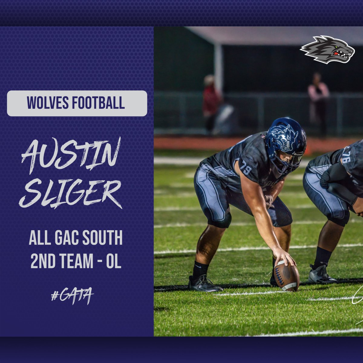 Congrats to <a href="/SligerAustin/">Austin Sliger</a> for being selected as a GAC South All Conference 2nd Team Offensive Lineman!