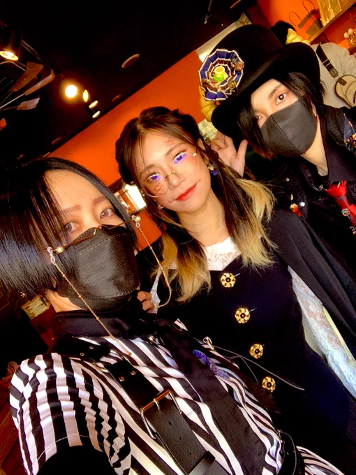 ハロウィンイベントでの浮かれた我ら ソルさん、Ayuさん、碧さん