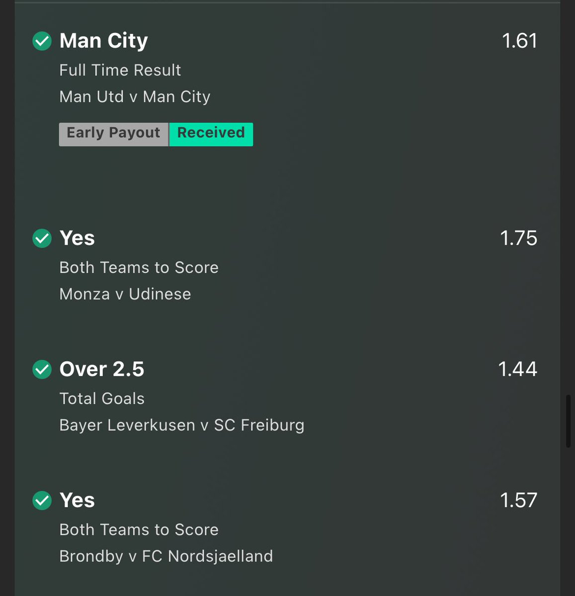 5UBets's tweet photo. Quietly ran these today. #parlay #freepicks #sportsbets #soccer https://t.co/w1d24AXf6P