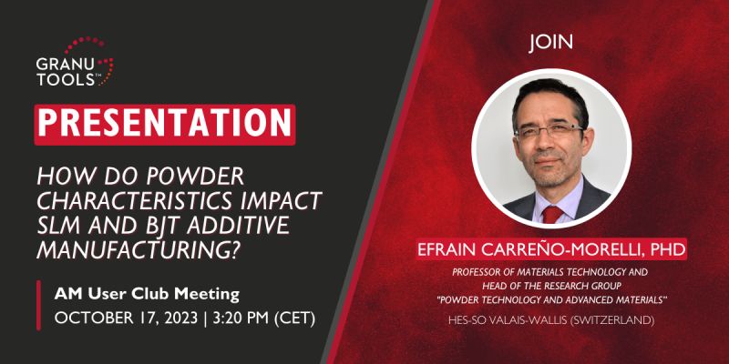 CarrenoMorelli's tweet image. Glad to have contributed to the recent @Granutools AM User Club Meeting !
@hessovalais @hes_so @IBAM_Network
 #AdditiveManufacturing #3Dprinting #powdermetallurgy