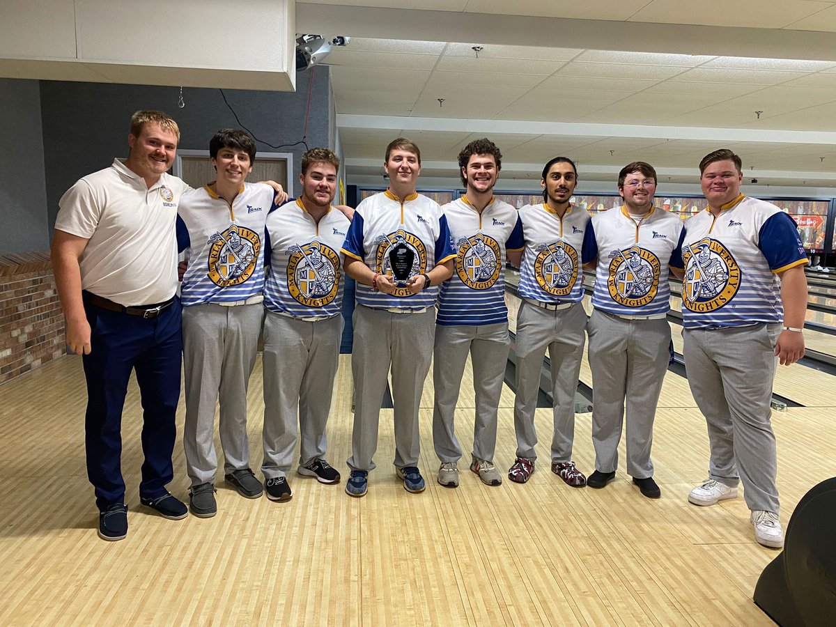 MarianU_Bowling's tweet photo. The Knights had a solid weekend at the Boilermaker Classic. Men’s varsity came home in 2nd, while women’s varsity finished 3rd. Men’s JV took home the win as well! 

All-Tournament Team honors go to juniors Tandess O’Neal (1st place) and Nick Archacki (4th place) 

#GoKnights https://t.co/I1cWq8GEfO