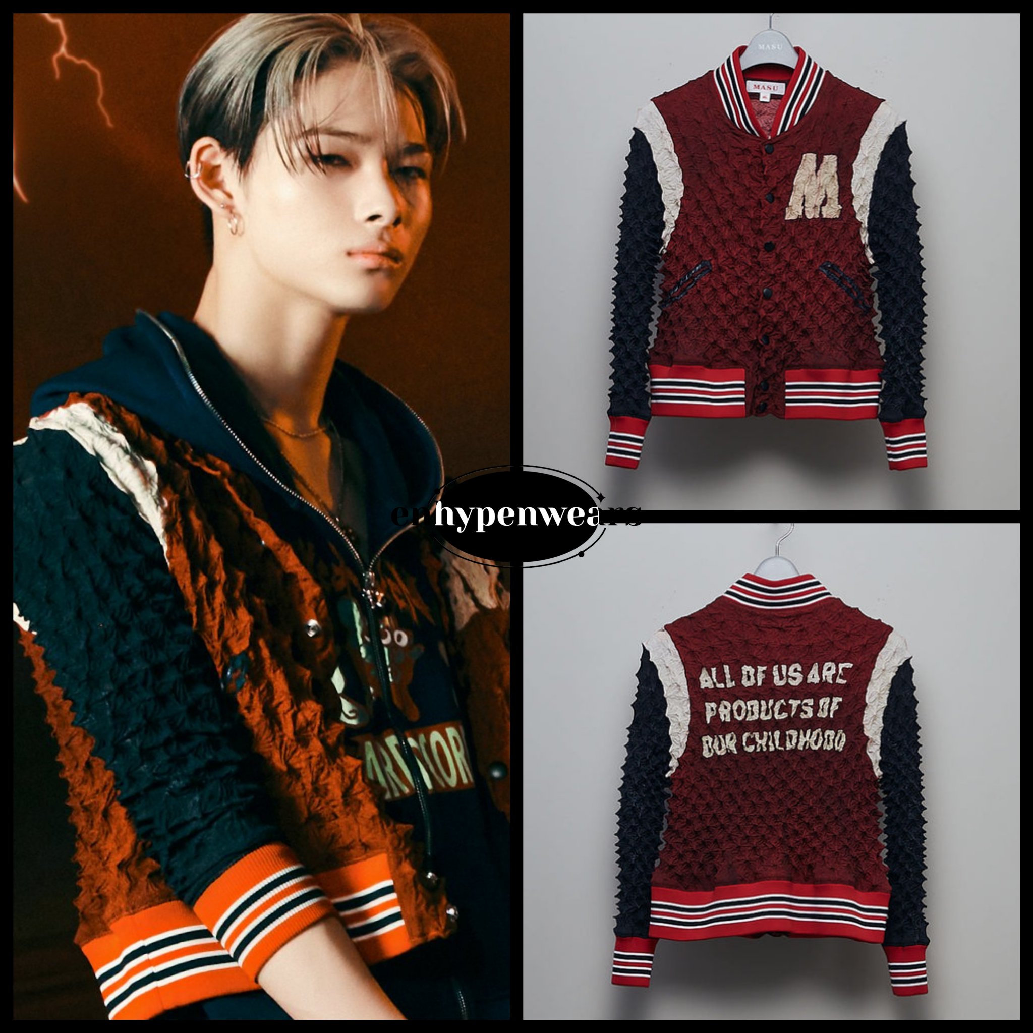 MASU 23SS SPIKY STADIUM JACKET MASU 22aw SPIKY STADIUM JACKET