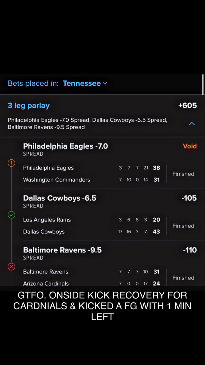 TheJakeDavidson's tweet photo. @JDGoldboys Eagles push hurt, by onside kick recovery &amp; field goal with 1 minute killed me. https://t.co/YT0bsF8J2t