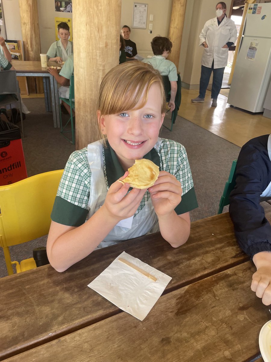 MHOCSTEM's tweet photo. We made our own buttermilk and butter for the yummy pancakes. Far Out Science UNE. https://t.co/nTPtpHMriC