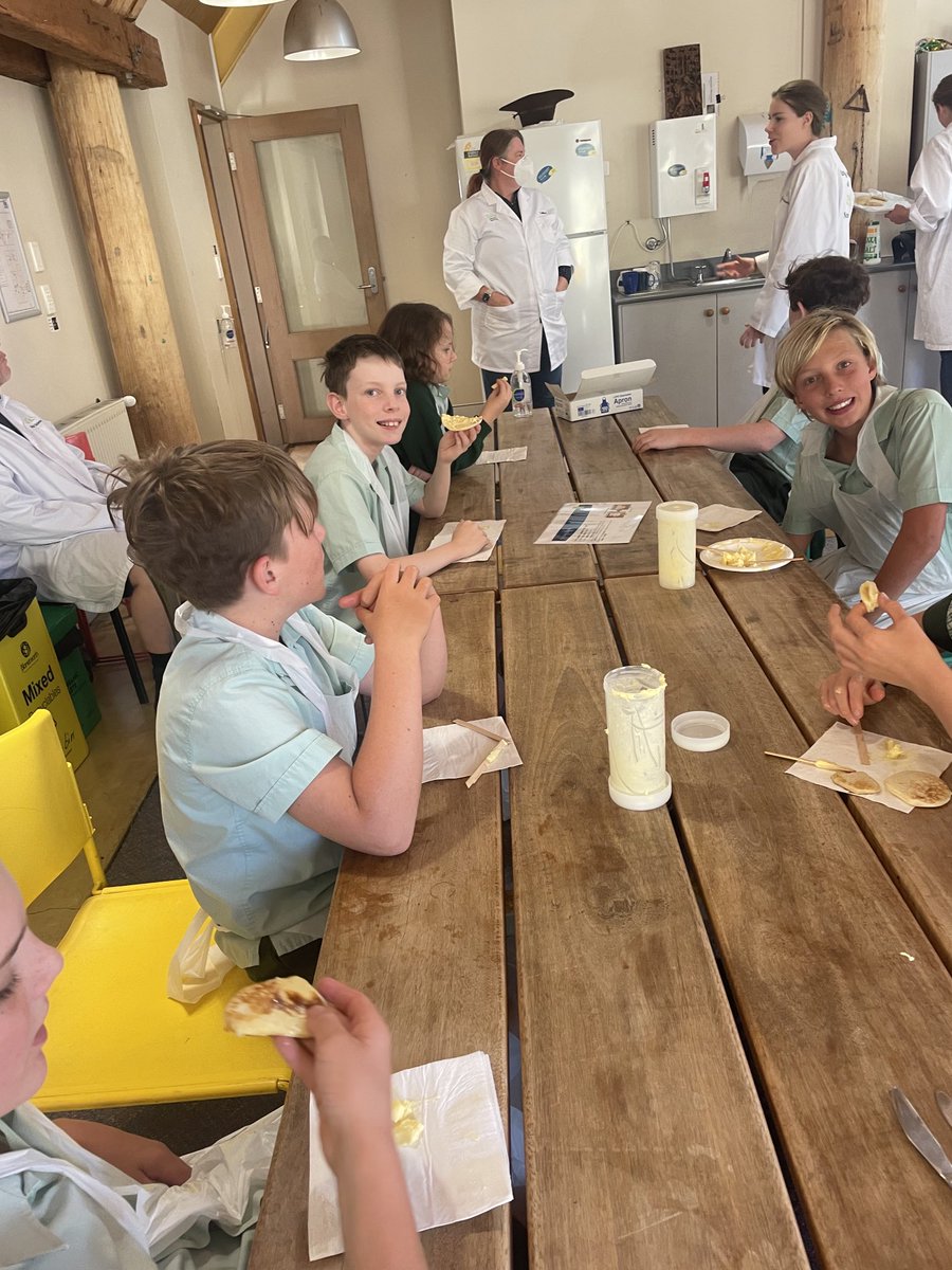 MHOCSTEM's tweet photo. We made our own buttermilk and butter for the yummy pancakes. Far Out Science UNE. https://t.co/nTPtpHMriC