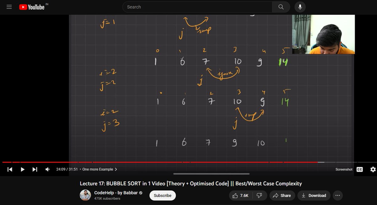 Shridhrrr's tweet image. Day 6 of the #CodeAndRun Challenge: Started the day with an invigorating morning run, and then dived into sorting algorithms, solving two problems along the way. We're on the right track to success! 🌄🏃💻💡 #30DaysChallenge #running  #Coding @lovebabbar3
