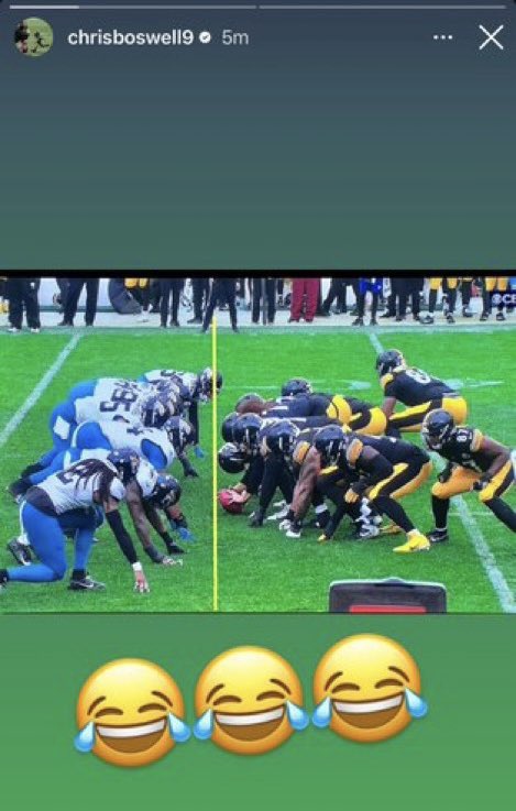 𝗧𝗥𝗘𝗡𝗗𝗜𝗡𝗚: #Steelers Kicker Chris Boswell shared a photo on his story calling out the refs…

The #Steelers were penalized for being offsides on this crucial field goal, even though photos prove that the #Jaguars were actually the team that was offsides…

Steelers had a