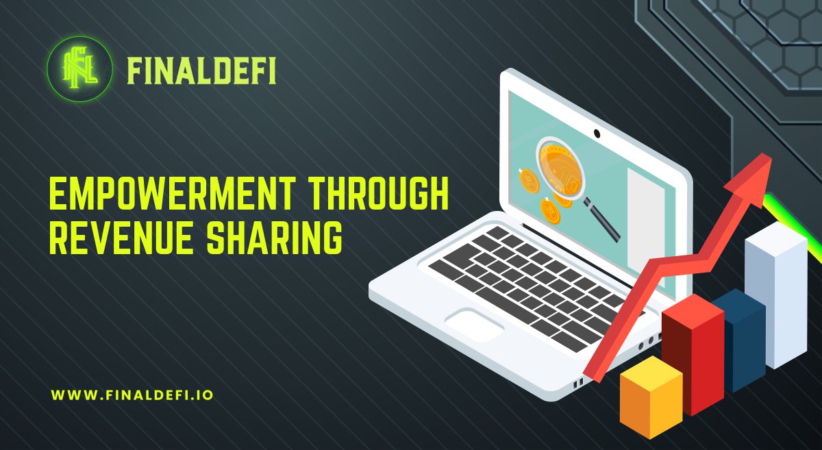 finaldefiio's tweet photo. ✅Empowerment Through Revenue Sharing: How Final Defi Gives Back to its Community

 👉Final Defi distinguishes itself by embracing a unique revenue-sharing model that gives back 100% of its earnings to the community

✨🚀 #FINALDEFI #Web3  #Blockchain #DeFi #NFTs https://t.co/as68vV4RKm