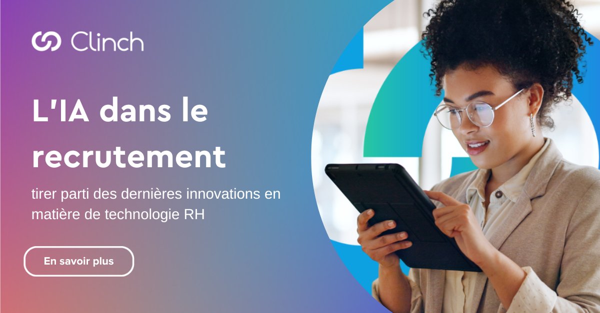 Prêt à explorer les dernières avancées en matière de technologie RH ? Notre nouvel article vous plonge dans le monde de l'IA en recrutement. Découvrez comment cela peut transformer votre processus de recrutement ! 👉 bit.ly/402WFUs