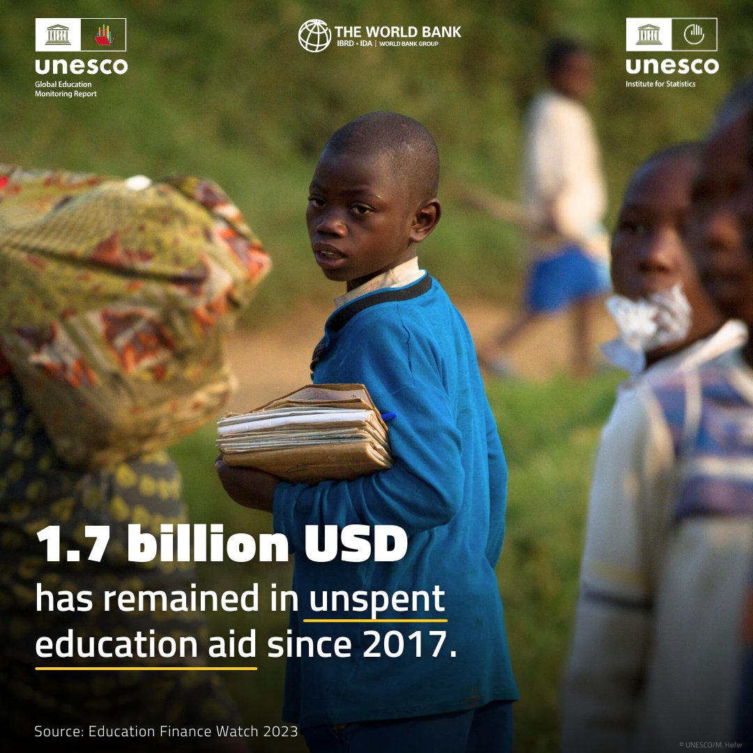 The new #EFW2023 report reveals that $1.7 billion in aid commitments to education since 2017 remains unspent.

 ℹ️ Learn more: wrld.bg/4JnB50Q1838 #FundEducation