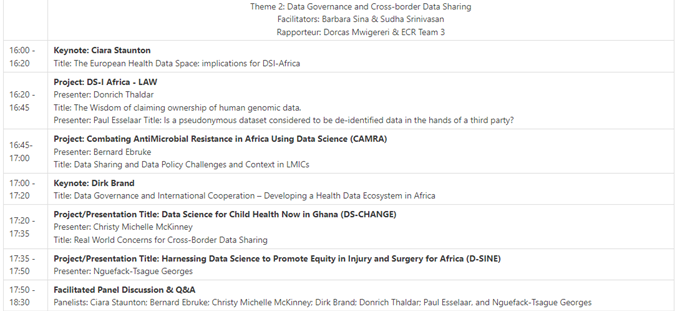 Looking forward to the @DSI_Africa meeting next week to give a keynote on #EHDS #datasharing #secondaryuse #genetic #data #healthdata. Very keen to see friends and colleagues & connect with those who have experiences in #crossborder data sharing - do get in touch!