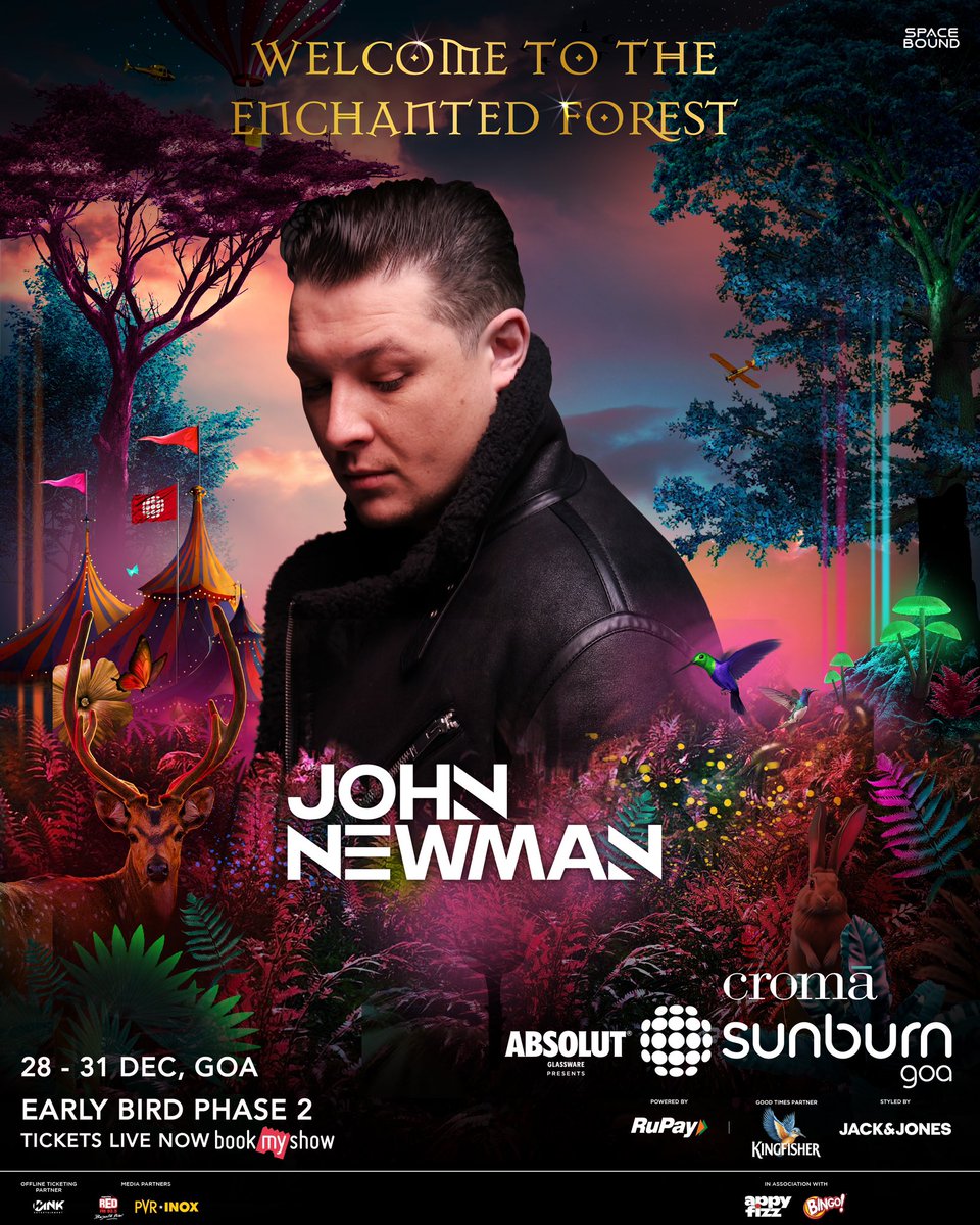 Welcoming the English DJ, singer and record producer @johnewman to the Enchated Forest of #SunburnGoa2023 🌳 With the balance of contemporary pop and electronic dance music the artist is ready to set the stage ablaze ⚡️ See you all this December 28th to 31st ☀️ More artists…