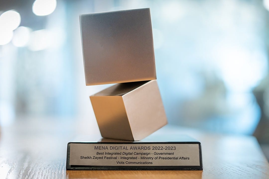 2pointzerogroup's tweet photo. Congratulations to #ViolaCommunications on winning the Silver Prize for ‘Best Integrated Digital Campaign – Government’ at the #MENADigitalAwards for its prestigious work for Sheikh Zayed Festival.
#SheikhZayedFestival #DigitalIntegratedCampaign #MENA #DigitalAwards https://t.co/Oolh24clDr