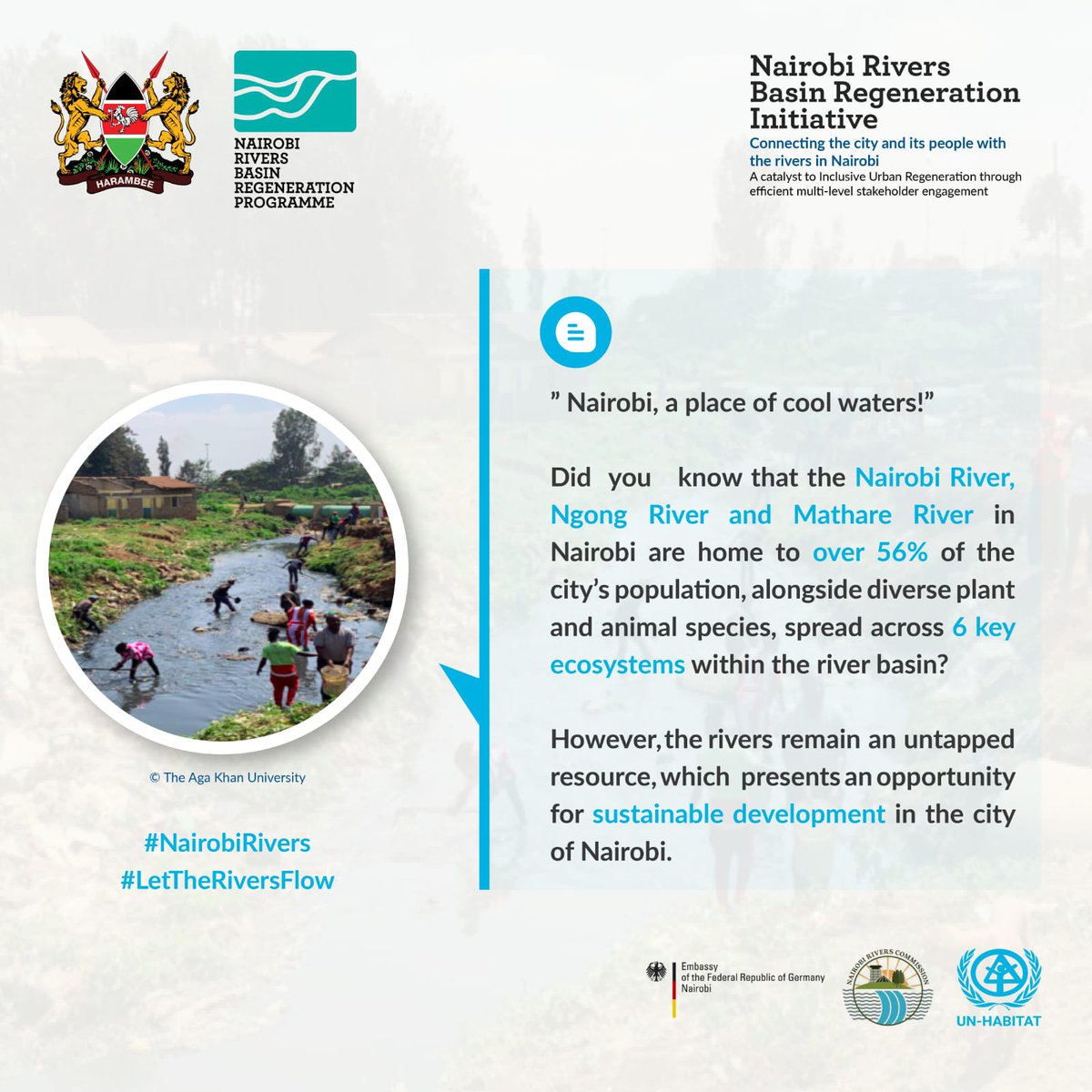 As we conclude the #UrbanOctober, we rally together for cleaner and healthier #NairobiRivers! As we inspire positive change, share with us your transformative memory or story of the #NairobiRivers, using the hashtags #UrbanOctober #NairobiRivers #LetTheRiversFlow