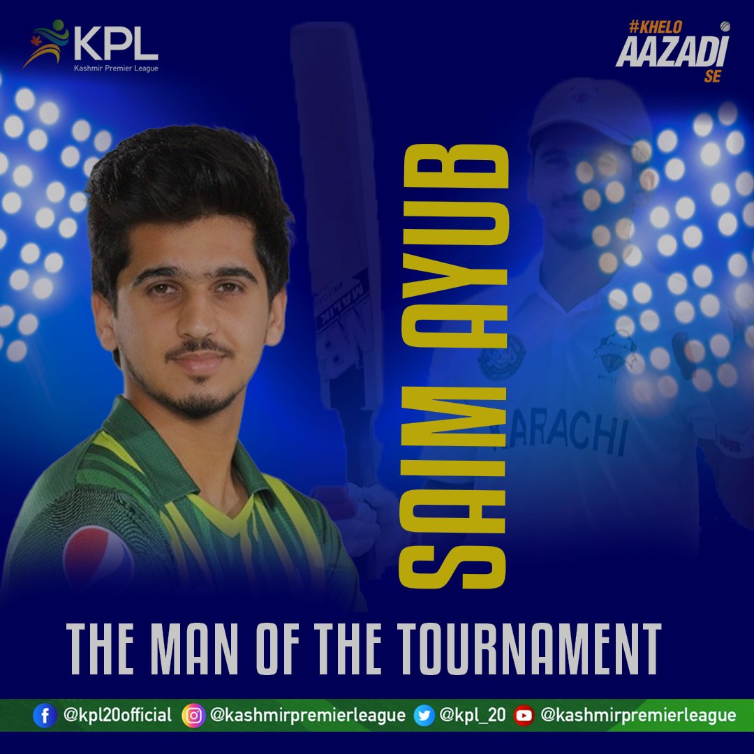 kpl_20's tweet photo. Quaid-e-Azam Trophy Champion!
⭕️3 Hundreds
⭕️79 Ave.
⭕️First Cricketer to score a century & double century in Quaid-e-Azam Trophy Final.
⭕️More than 500 Runs in 4 innings!
A star is born!
Would you like to see him in KPL Season 3??
#KPL #KheloAzaadiSe #KPLSeason3 https://t.co/8wmX9TKgSi