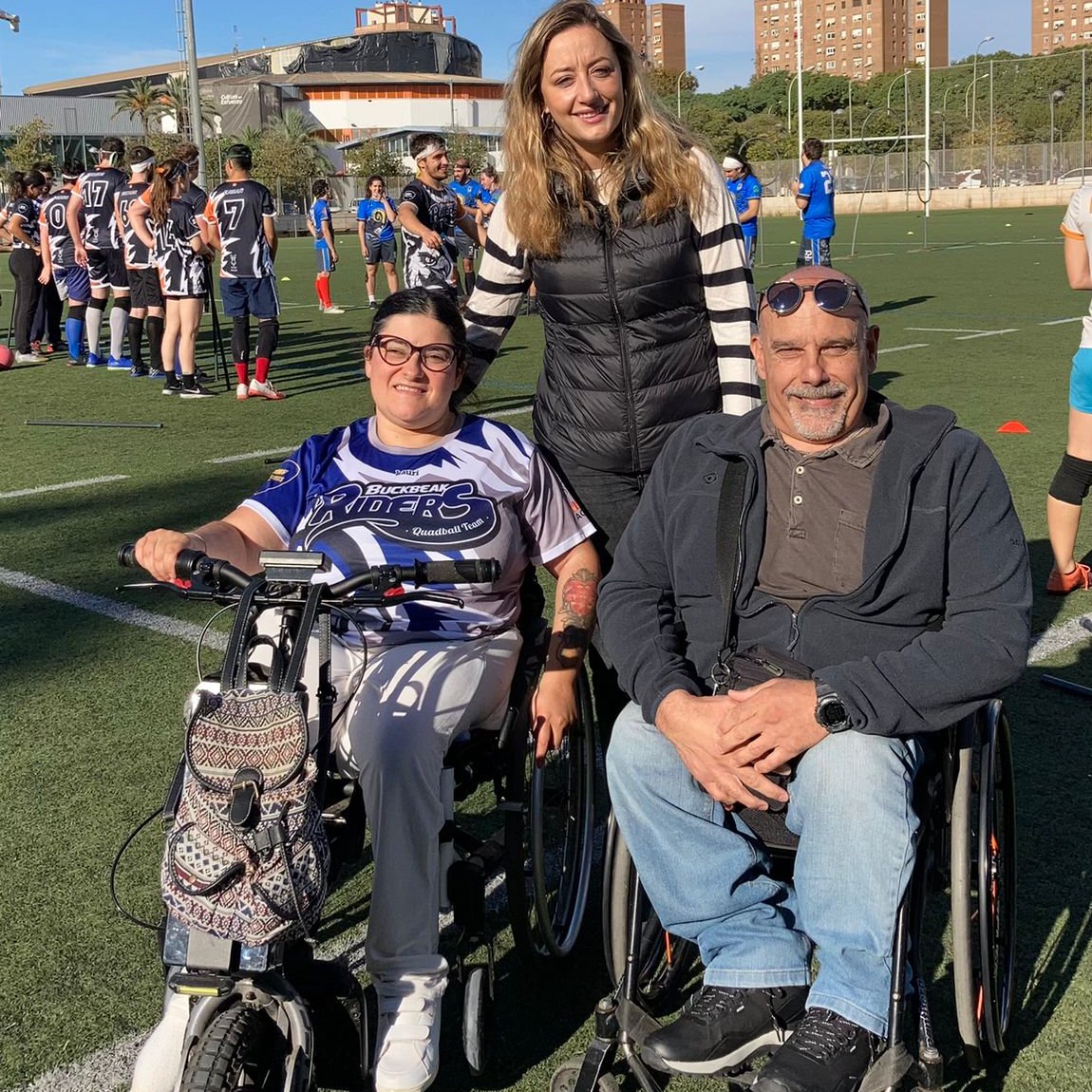 CERMICV's tweet photo. 👏Ayer Marta Ramón, vicepta. de FAEB CV (entidad
@CERMICV) debutó como entrenadora, convirtiéndose en la 1ª técnica con #discapacidad en entrenar a un equipo de #Quadball a nivel nacional.
#Valencia, el lugar escogido para el inicio de liga de este #deporteinclusivo y mixto. https://t.co/qKs1yGxRTt