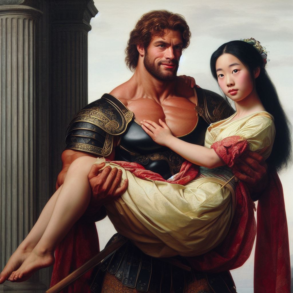 A present for the emperor ❤️

#wmaf #Propaganda #humiliation
#bleached #wwo #cuck #sph #Bwc
#Chinese #japanese #korean #thai 
#AIart #ai #raceplay #imperialism