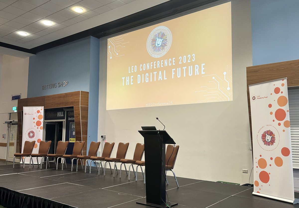 LEOacademies's tweet image. We’re ready to go! #LEOConference23 begins at 8.30am at @EpsomRacecourse. Looking forward to welcoming everyone from @LEOacademies + friends from @SuttonEdTrust, @ChilternLT, @TPFacademytrust, @ChallengePartnr, @LyftaEd, @WCoEducators, @MaritimeMAT, @ConnectEdu2022 &amp;amp; beyond. 🦁