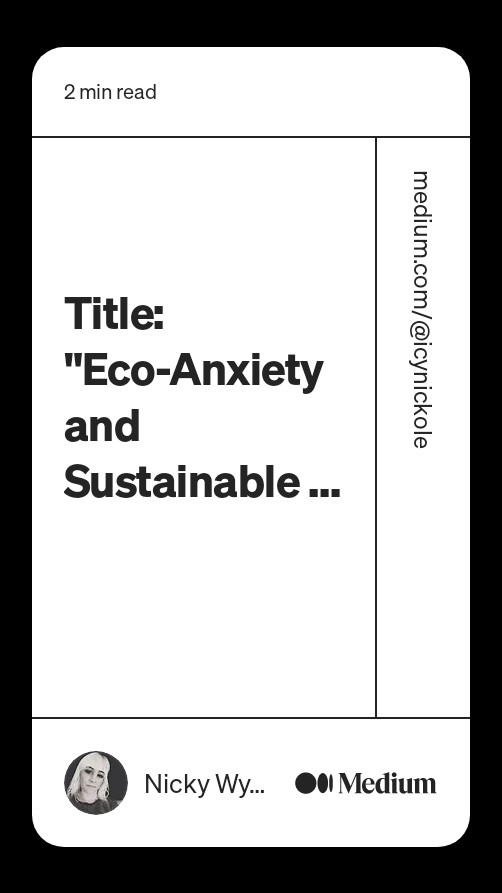 A story from Nicky Wyatt on Medium Read this story from Nicky Wyatt on Medium: medium.com/@icynickole/ti…