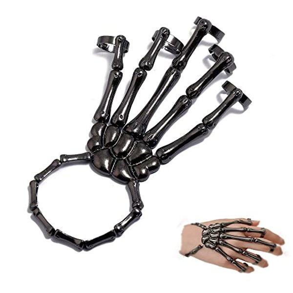 I just received Asphire Gothic Skull Bracelet with Finger Rings Exaggerate Skeleton Hand Harness Slave Bracelet Punk Ghost Claw Ornaments Finger Skeleton Accessories for Festival from sapphire_assassin via Throne. Thank you! throne.com/corvusshadows #Wishlist #Throne