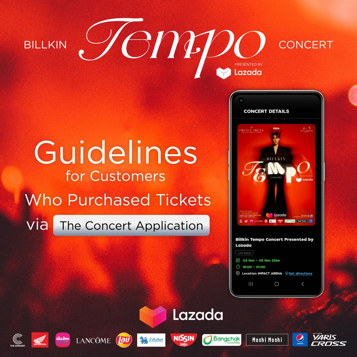 Billkin_Ent's tweet photo. Instructions for Collecting Entry Tickets to the 'Billkin Tempo Concert Presented by Lazada' 🎫🥁

📍 Impact Arena Muang Thong Thani
Saturday 4, November 2023
Sunday 5, November 2023

#BillkinTempoConcert
#BillkinEntertainment
#Bbillkin https://t.co/NaielHJ0sh