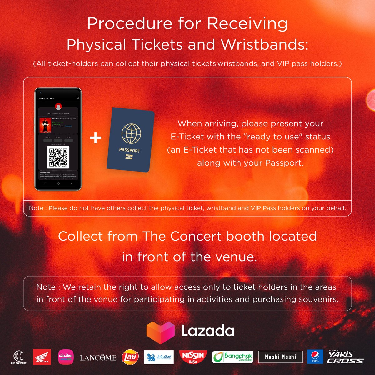 Billkin_Ent's tweet photo. Instructions for Collecting Entry Tickets to the 'Billkin Tempo Concert Presented by Lazada' 🎫🥁

📍 Impact Arena Muang Thong Thani
Saturday 4, November 2023
Sunday 5, November 2023

#BillkinTempoConcert
#BillkinEntertainment
#Bbillkin https://t.co/NaielHJ0sh