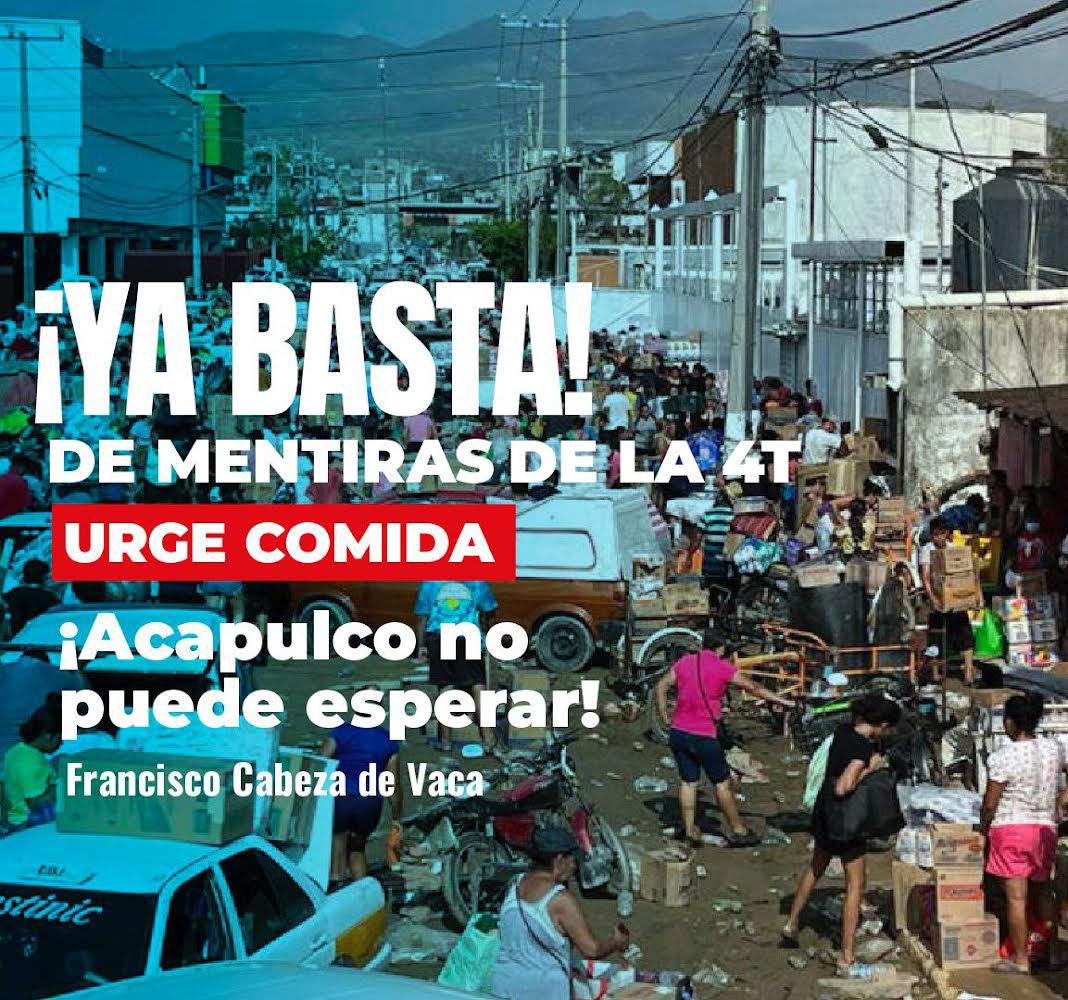Es hora de poner fin a las mentiras.Acapulco necesita comida de manera urgente. ¡No podemos permitir que nuestros hermanos de Acapulco esperen más! 

#SosAcapulcoComida #UrgeAyuda