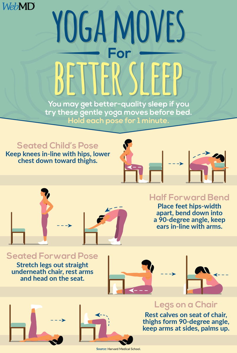 WebMD's tweet photo. You may get better-quality sleep if you try these gentle yoga moves before bed. https://t.co/PHUUhNWAtn https://t.co/SQlBDOsDo9