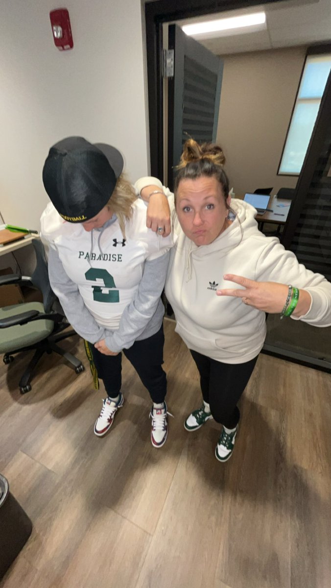 We Co-Principals had fun dressing like students (specifically our own kids) to conclude #hoco #spiritweek at <a href="/ParadiseHighSc1/">Paradise High School</a> !